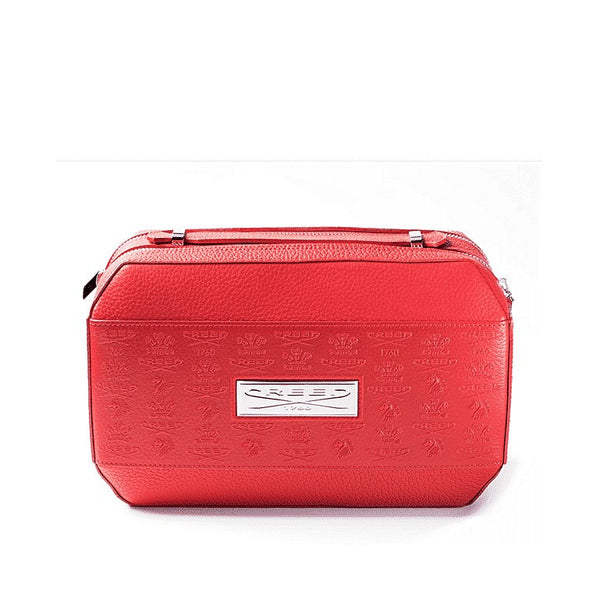 Red Leather Toiletry Bag